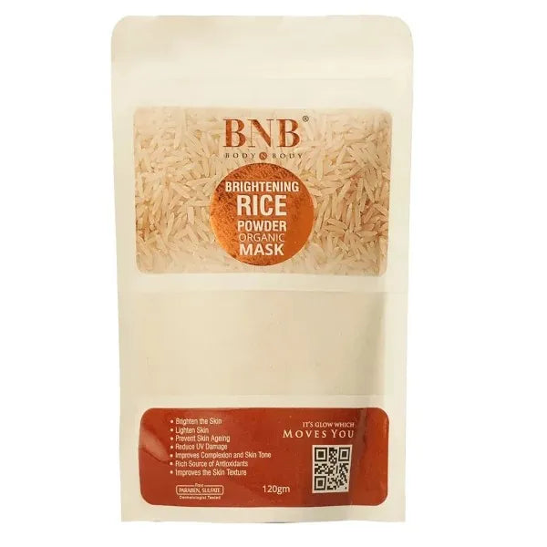 B.N.B Rice Facial Kit 3 in 1 Organic Brightening Glow Korean Face Scrub + Wash + Mask